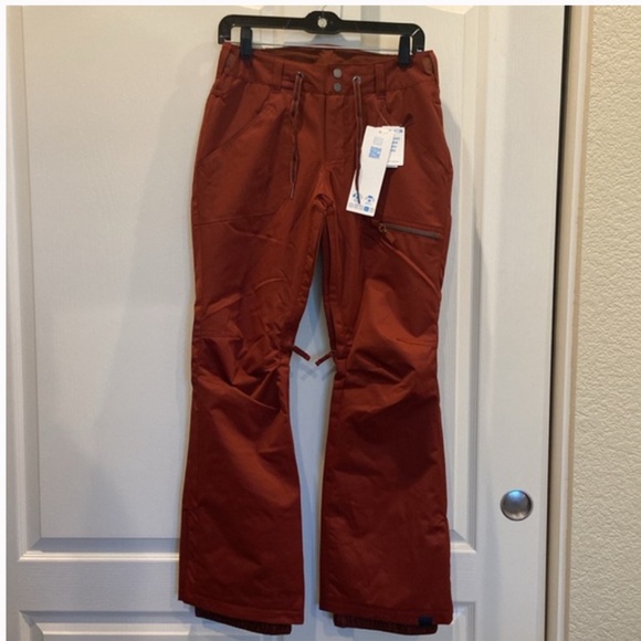 Roxy Women's Brick Red Flare Pants - Picture 3 of 6